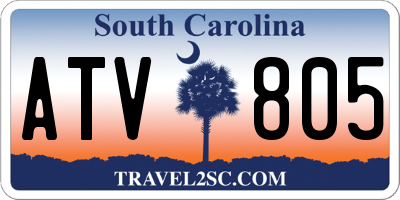 SC license plate ATV805