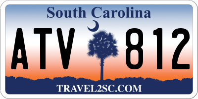 SC license plate ATV812
