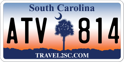 SC license plate ATV814