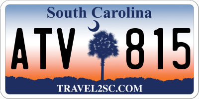 SC license plate ATV815