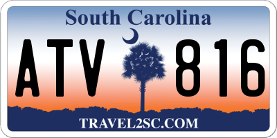 SC license plate ATV816