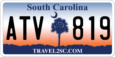 SC license plate ATV819