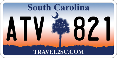 SC license plate ATV821