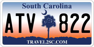 SC license plate ATV822