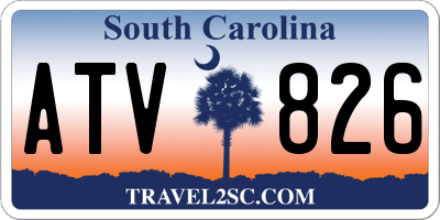 SC license plate ATV826
