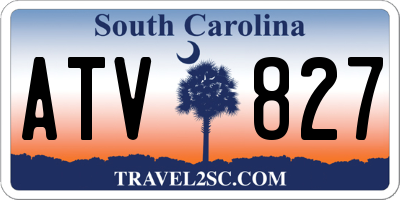 SC license plate ATV827