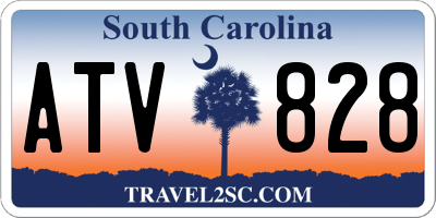 SC license plate ATV828