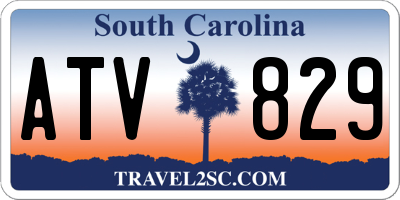 SC license plate ATV829