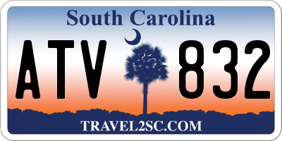 SC license plate ATV832