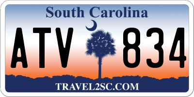 SC license plate ATV834