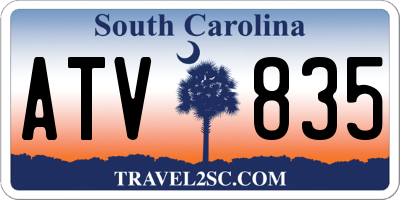 SC license plate ATV835