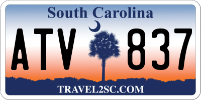 SC license plate ATV837