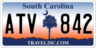 SC license plate ATV842