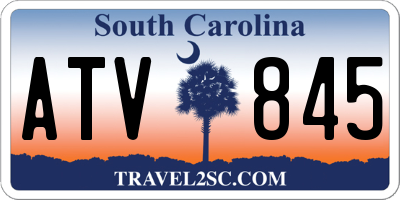 SC license plate ATV845