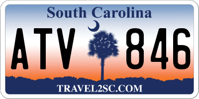SC license plate ATV846