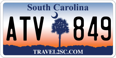 SC license plate ATV849