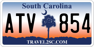 SC license plate ATV854
