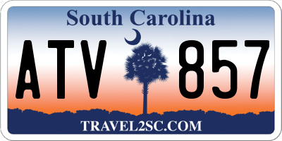 SC license plate ATV857