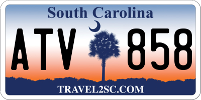 SC license plate ATV858