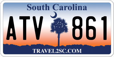 SC license plate ATV861