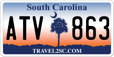 SC license plate ATV863