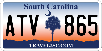SC license plate ATV865