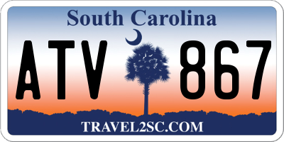 SC license plate ATV867