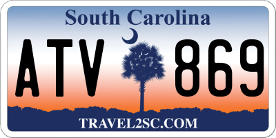 SC license plate ATV869