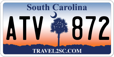 SC license plate ATV872