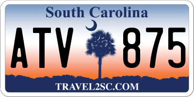 SC license plate ATV875