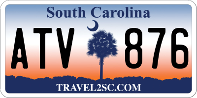 SC license plate ATV876