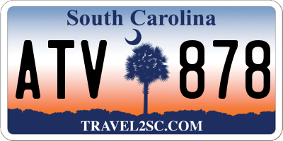 SC license plate ATV878