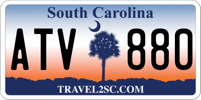 SC license plate ATV880