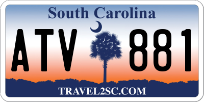SC license plate ATV881