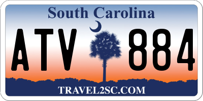 SC license plate ATV884