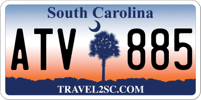 SC license plate ATV885