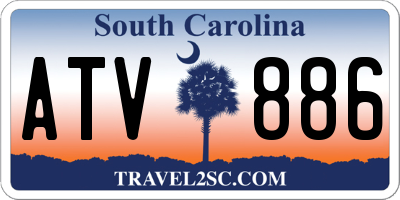 SC license plate ATV886