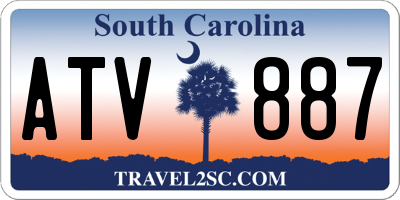 SC license plate ATV887