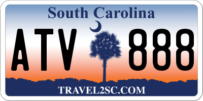 SC license plate ATV888