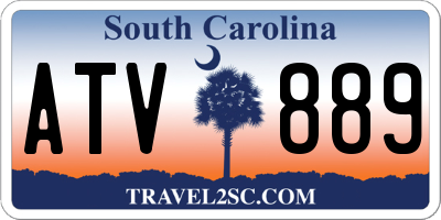 SC license plate ATV889