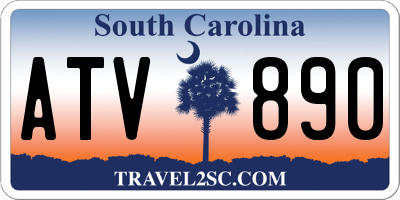 SC license plate ATV890