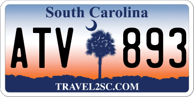 SC license plate ATV893