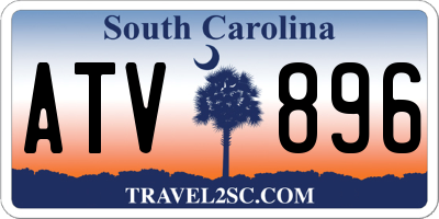 SC license plate ATV896