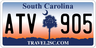 SC license plate ATV905