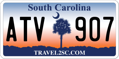 SC license plate ATV907