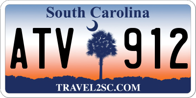 SC license plate ATV912