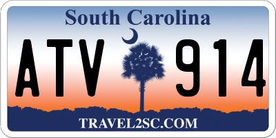 SC license plate ATV914