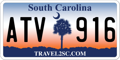 SC license plate ATV916