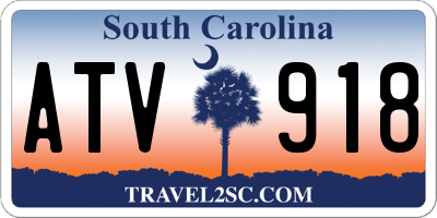 SC license plate ATV918