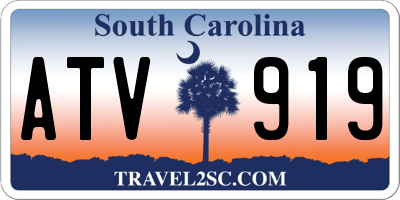 SC license plate ATV919
